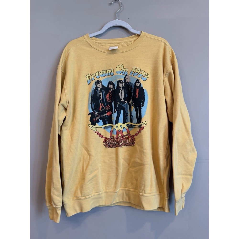 People‎ Of Leisure X Aerosmith Yellow Sweatshirt USA Large